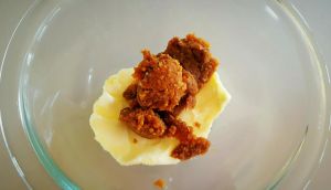 Miso and butter in bowl